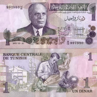 Billets Collection Tunisie Pk N° 70 - 1 Dinar - Tunisia