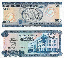 Billet De Banque Collection Burundi - PK N° 30C - 500 Francs - Burundi