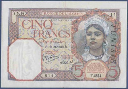 Billet De Banque Collection Tunisie - PK N° 8 - 5 Francs - Tunisia