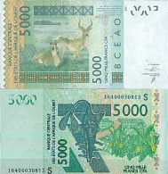 Billet De Banque Collection Afrique De L'Ouest Guinée Bissau - PK N° 917S - 5 000 Francs - Guinea-Bissau