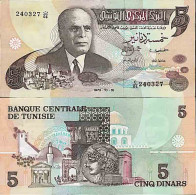 Billet De Banque Collection Tunisie - PK N° 71 - 5 Dinars - Tunesien