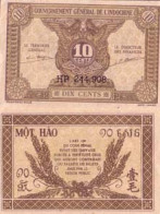 Billet De Collection Indochine Pk N° 89 - 10 Cents - Indocina