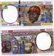 Billets Collection Afrique Centrale Tchad Pk N° 604 - 5000 Francs - Tchad