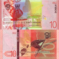 Billet De Banque Collection Saint Thomas Et Prince - W N° 77 - 10 Dobras - Sao Tome And Principe