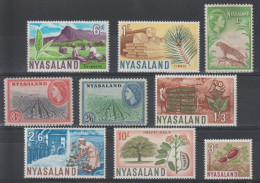NYASSALAND - 1953/1964 - FLORE / CULTURES - YVERT N°111+117+135+137/140+142 ** MNH - Nyassaland (1907-1953)