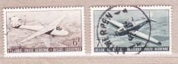 1951 PA28-29 Gestempeld,zonder Gom.Aero-club Belgie. - Usati