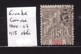 GRANDE COMORE N 15 Obli AC 189 - Used Stamps