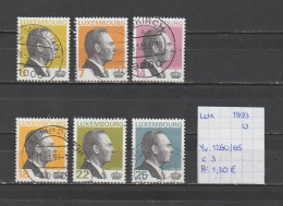 (TJ) Luxembourg 1993 - YT 1260/65 (gest./obl./used) - Used Stamps