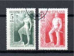 Finland 1949 Set Workers/Labour Stamps (Michel 370/71) Nice Used - Usati