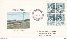 Dänemark DENMARK FDC Hafenanlagen Von Knudshoved (Eigentum Der Dänischen Staatsbahn) 19-10-1972 - Covers & Documents