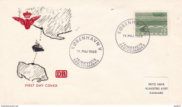 Denmark 1963 Minr.413x FDC Bee-Line Paquebot Rödby - Fehmern 14-5-1963 M/F King Frederik IXEisenbahnfährschiffverbindung - Covers & Documents