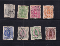 Finland 1889-2 Full Set Perf 12.5  Sc 38-45 Used 15858 - Used Stamps