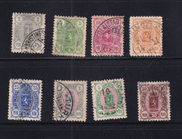 Finland 1889-2 Full Set Perf 12.5  Sc 38-45 Used 15858 - Usados