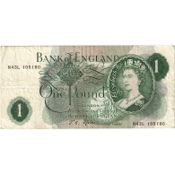 Billet, Grande-Bretagne, 1 Pound, Undated (1966-70), KM:374e, TTB - 1 Pond