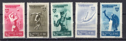 1945. ROMANIA,SPORT SET OF 5 STAMPS,PERF,MNH - Unused Stamps