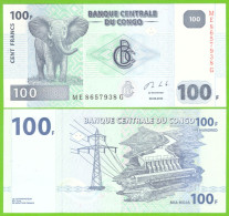 CONGO D.R. 100 FRANCS 2013 GIESECKE  P-98b UNC - Democratic Republic Of The Congo & Zaire