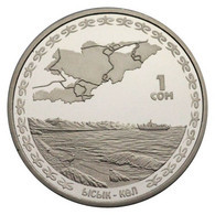 KYRGYZSTAN - KIRGUISTÁN 1 SOM ISSYK-KUL LAKE SHIP GREAT SILK WAY 2009 PROOF-like - Kirghizistan