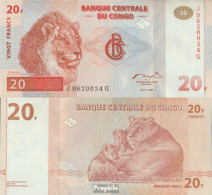 Kongo (Kinshasa) Pick-Nr: 88A Bankfrisch 1997 20 Francs - Unclassified