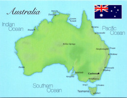20-1-2024 (1 X 3) Flags & Map - 2 Postcards - Australia & AAT Islands - Autres & Non Classés
