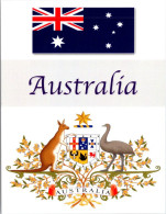 20-1-2024 (1 X 3) Flag & Coat Of Arm - 1 Postcards - Australia / Australie - Autres & Non Classés