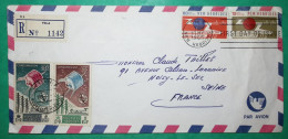 RECOMMANDE VILA NOUVELLES HEBRIDES NEW HEBRIDES TIMBRES FRANCAIS ET ANGLAIS POUR NOISY LE SEC 1965 COVER - Brieven En Documenten