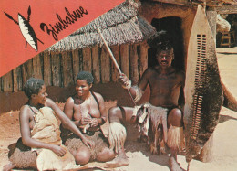 Village Head With Two Of His Wives, Zimbabwe - Zimbabwe