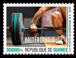 GUINEA 2023 STAMP 1V - OLYMPIC GAMES PARIS FRANCE 2024 - WEIGHT LIFTING WEIGHTLIFTING HALTEROPHILIE - MNH - Haltérophilie