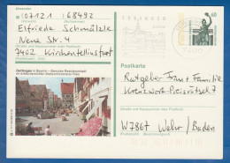 Deutschland; BRD; Postkarte; 60 Pf Bavaria München; Oettingen, Bayern; Bild1 - Bildpostkarten - Gebraucht