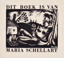 Ex Libris Dit Boek Is Van - Maria Schellart - Exlibris Ex-libris Frau Women / Erotik Erotic / Ungarn Hungary B - Bookplates