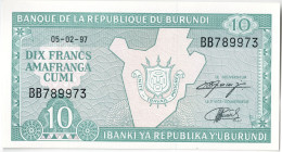 BURUNDI - 10 Francs 1997 UNC - Burundi