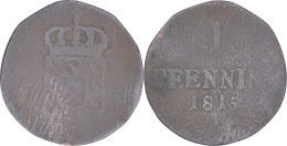 ALLEMAGNE - Royaume De Bavière - 1815 - 1 Pfenning - Maximilien I Joseph - KM#680 - 17-290 - Taler Et Doppeltaler