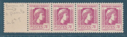 N° 635a BONNET A POINTE DANS BANDE 4 ** - Unused Stamps