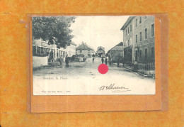 1-2024 - HAR10/12 -  SUISSE - VAUD - LE CHENIT - SENTIER - 1900 Hab - La Place Avec Belle Animation Petit Accroc - Le Chenit