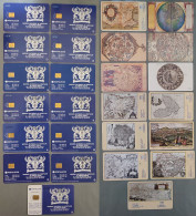 Colecție 13 Cartele Din Seria "Muzeul Național Al Hărților și Cărții Vechi", Romania, Anul 2004 - Cultural
