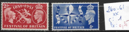 GRANDE-BRETAGNE 260-61 ** Côte 1 € - Unused Stamps