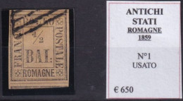 ROMAGNE 1859 N°1 USATO - Romagna