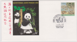 Australia 1988 Bicentennial Panda Visit ,souvenir Cover - Brieven En Documenten