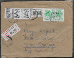 POLOGNE  Lettre Recommandée 1975 Peche Fleurs - Covers & Documents