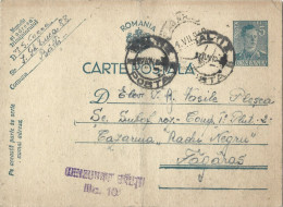 ROMANIA 1942 POSTCARD, CENSORED BALTI NO.10, POSTCARD STATIONERY - World War 2 Letters
