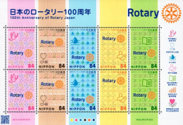 Japan - 2020 - Centenary Of Rotary Japan - Mint Miniature Stamp Sheet - Neufs