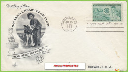 Voyo  USA FDC 1952  Sc#1005 4TH CLUBS - 1951-1960