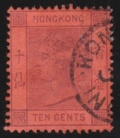 Hong Kong        .   SG    .   38   .   Wmk  Crown  CA      .    O      .   Cancelled - Oblitérés