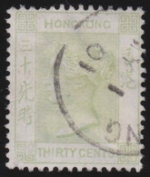 Hong Kong        .   SG    .   39   .   Wmk  Crown  CA      .    O      .   Cancelled - Oblitérés