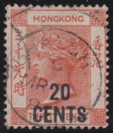 Hong Kong        .   SG    .   40   .   Wmk  Crown  CA      .    O      .   Cancelled - Oblitérés