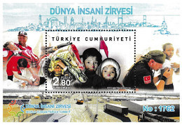Turkey, Türkei - 2016 - World Humanitarian Summit - With Serial Numbers - 1.Mini S/Sheet ** MNH - Ungebraucht