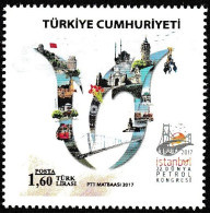 Turkey, Türkei - 2017 - Petroleum Congress, Istanbul, Bridges ** MNH - Ongebruikt