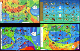 Ref. BR-L2015-SH BRAZIL 2015 - 4 SHEETS OF OLYMPIC ANDPARALYMPIC GAMES, RIO 2016, MNH, SPORTS 95V - Eté 2016: Rio De Janeiro