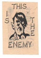 Anti-Hitler Propaganda FANTASY Ovpt On Genuine 1923 No Serial Number, Small 4 X 2.75 Inches, VF - Divisa Confederada (1861-1864)
