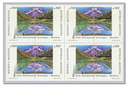 Argentina 1990 Aconcagua 6961m Mountains Berge Montagnes MNH ** Block Of Four - Unused Stamps