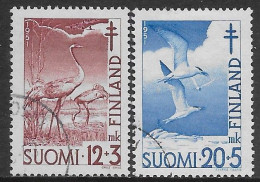 Finlandia Finland Suomi 1951 Birds Tuberculosis 2val Mi N.397-398 US - Usati